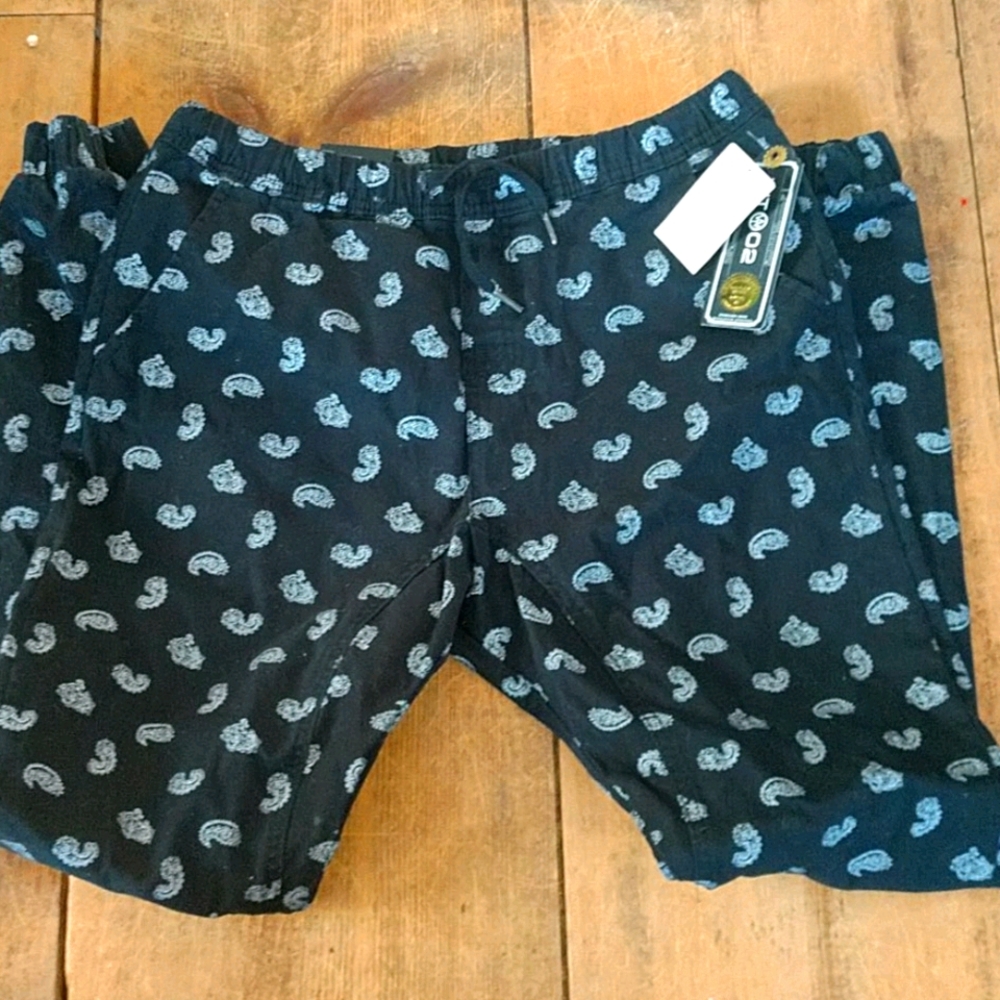 Black patterned Joggers